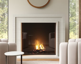 Modern Contemporary Cast Stone Fireplace Mantel Surround