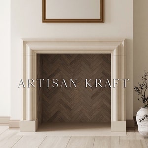 Modern Bolection Cast Stone Fireplace Mantel Surround