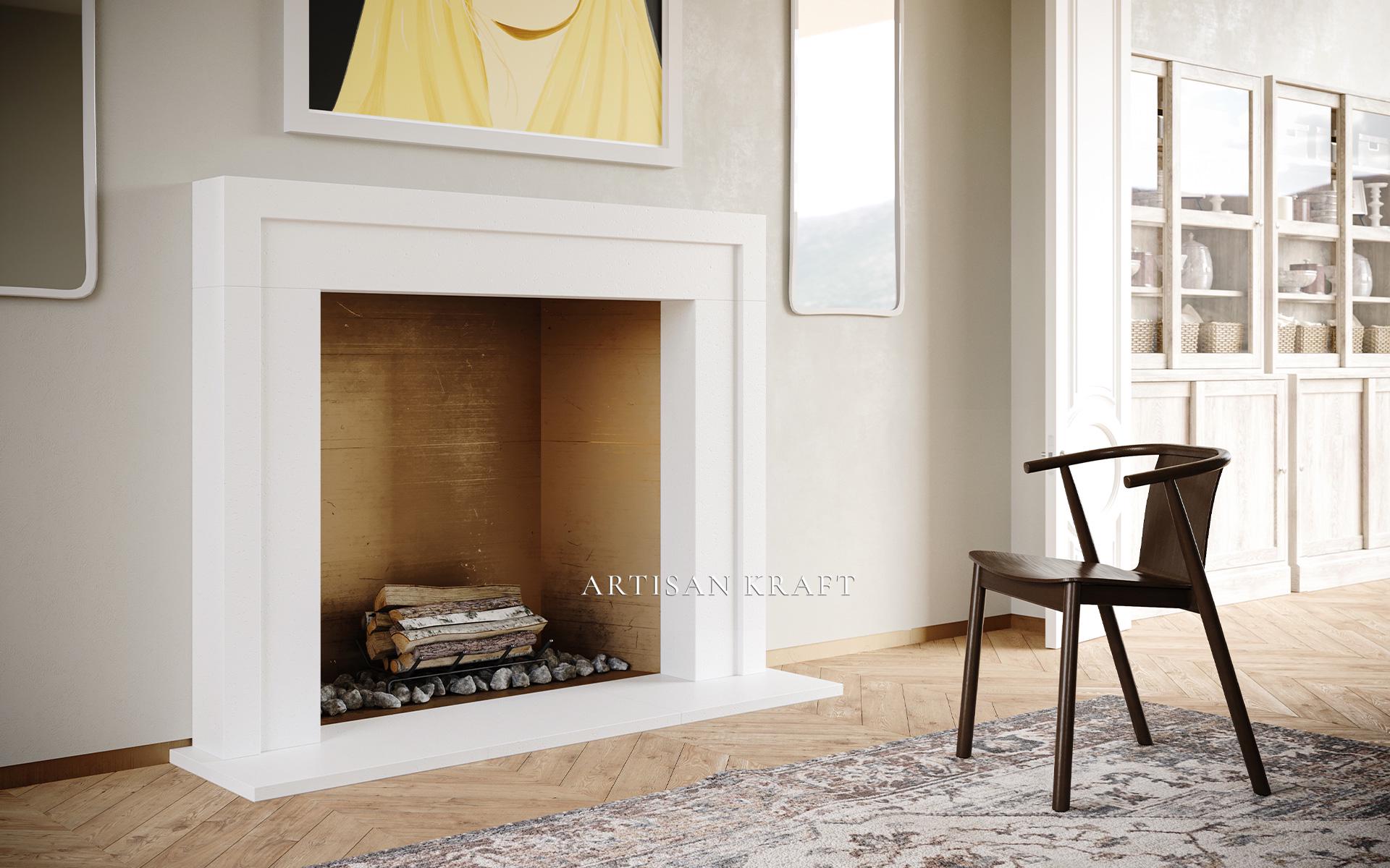 Flatiron Cast Stone Fireplace Mantel Surround