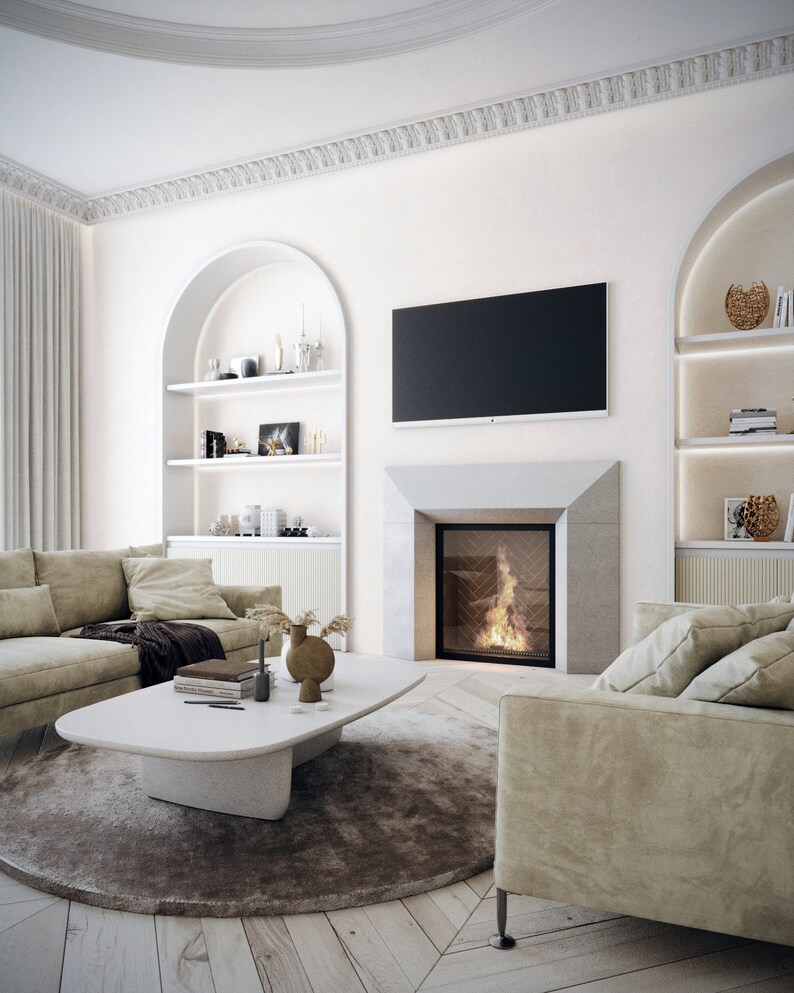 Tribeca Cast Stone Fireplace Mantel Surround - Etsy