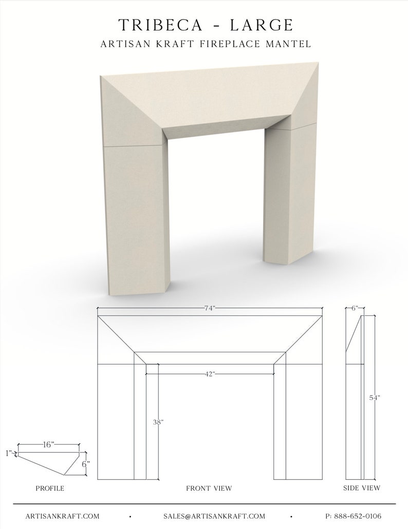 Tribeca Cast Stone Fireplace Mantel Surround - Etsy