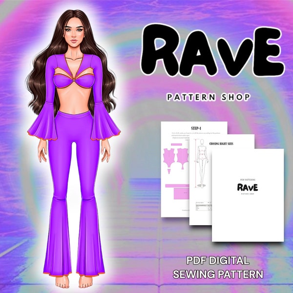 Rave Cosplay Sewing Pattern: Up All Night