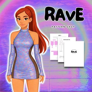 Cosplay Rave Sewing Pattern dress skirt festival outfit dress mesh