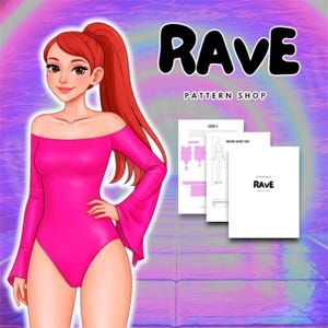 Wzór do szycia na imprezę Rave Cosplay, body z odkrytymi ramionami, strój festiwalowy, jednoczęściowy body