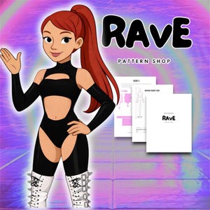 Patrón de costura digital para body de una pieza con aberturas, ideal para festivales y eventos.