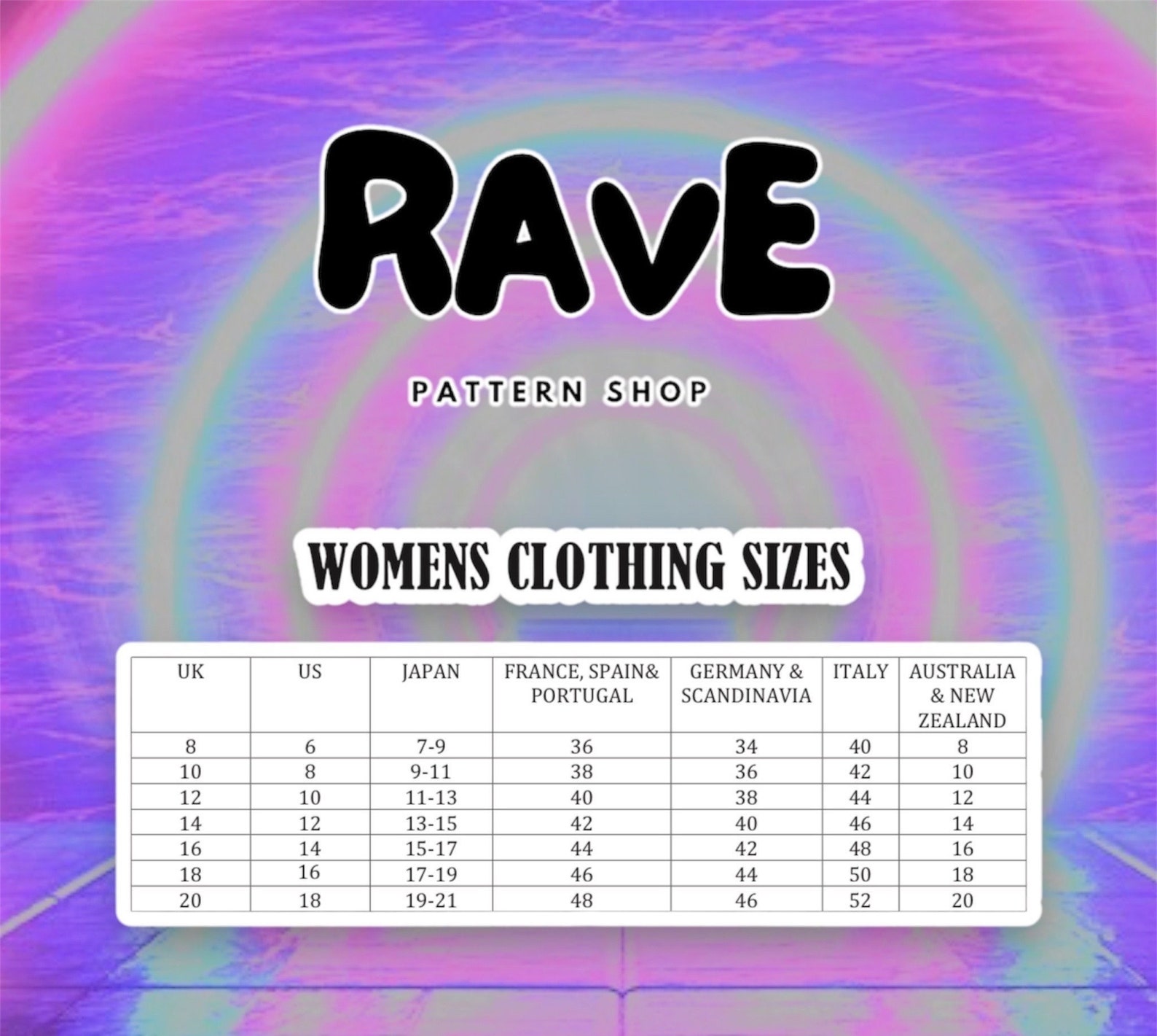Rave Cosplay Sewing Pattern Rave Together Stay Together Etsy