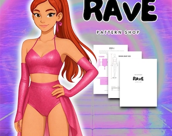 Cosplay Rave Sewing Pattern shorts skirt festival outfit dress