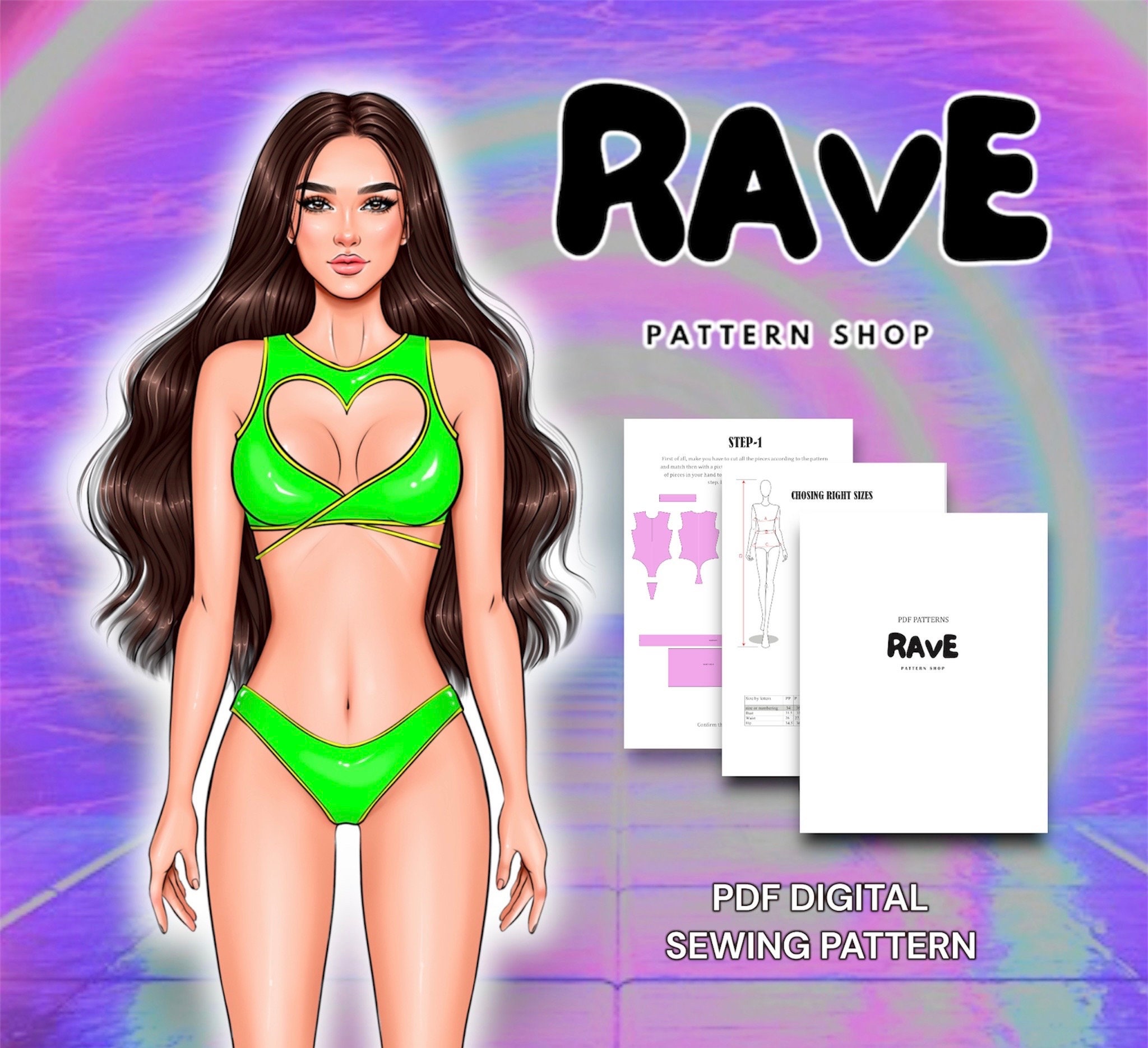 Rave Cosplay Sewing Pattern: Love At First Sight