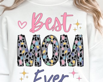 Najlepsza mama na świecie Dzień matki png, Mama lampart png, Modna mama png, Preppy mama png, Retro png, Mama png, Wiosna png, Boho mama png, Sublimacja