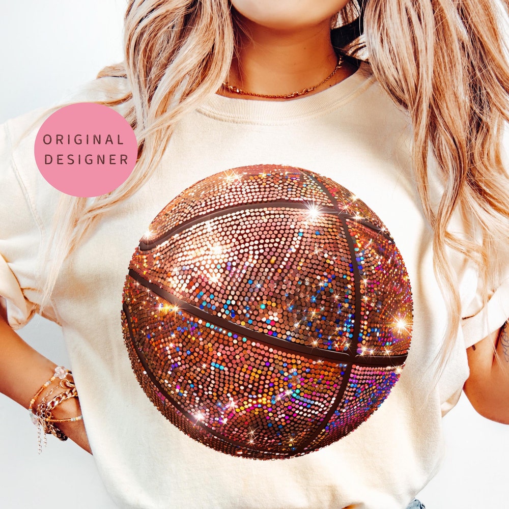 Peckshirt Custom Basketball Glitter Basketball Gameday Disco Basketball Sports Png Basketball Mama Basketball Girly Basketball Mom Cheer Basketball Season