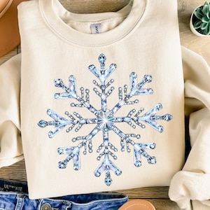 Glitter snowflake png Rhinestone Snowflake clipart Snowflake shirt png Christmas png Winter Blue snowflake png DTF Holiday png Sparkly Cute