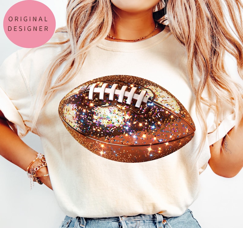 Football png, Glitter football,  Disco football, Game day Football, Football mama, Sports png, Football girly png, Football shirt, Fall png, Football mom svg, Football, Preppy png, Football season
