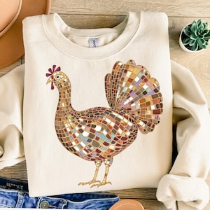 Thanksgiving turkey Thankful png Turkey Disco ball turkey clipart Glitter turkey Fall png Thanksgiving day Gobble png Sequin turkey png