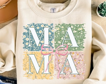 Mothers day png, Mama coquette bow png, Floral mama png, Retro Mother, Vintage mama png, Mama Flower, Retro Mama png, Preppy Mama png Flower