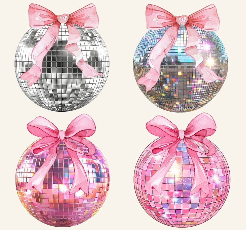 Discoball, Disco ball png, Pink coquette bow, Decor disco balls, Pink disco balls, Sublime designs, Rainbow balls, New year png Happy new year, Disco ball digital, disco ball eras, groovy png, coquette bow png