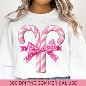 Candy cane png, Merry Christmas png, Pink Christmas png, Retro Christmas png, Holiday png, Coquette bow png, Sweet but twisted, Holiday clipart, Faux glitter, Sublimation design, Brushstroke xmas, cute Christmas png, Polka dot png