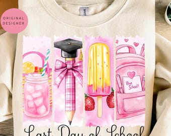 Last Day of School PNG, Teacher Sublimation, Class Dismissed Digital File, Coquette Strawberry Bow, Preppy Summer Shirt, Printable Graphic