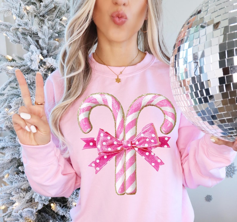 Candy cane png, Merry Christmas png, Pink Christmas png, Retro Christmas png, Holiday png, Coquette bow png, Sweet but twisted, Holiday clipart, Faux glitter, Sublimation design, Brushstroke xmas, cute Christmas png, Polka dot png