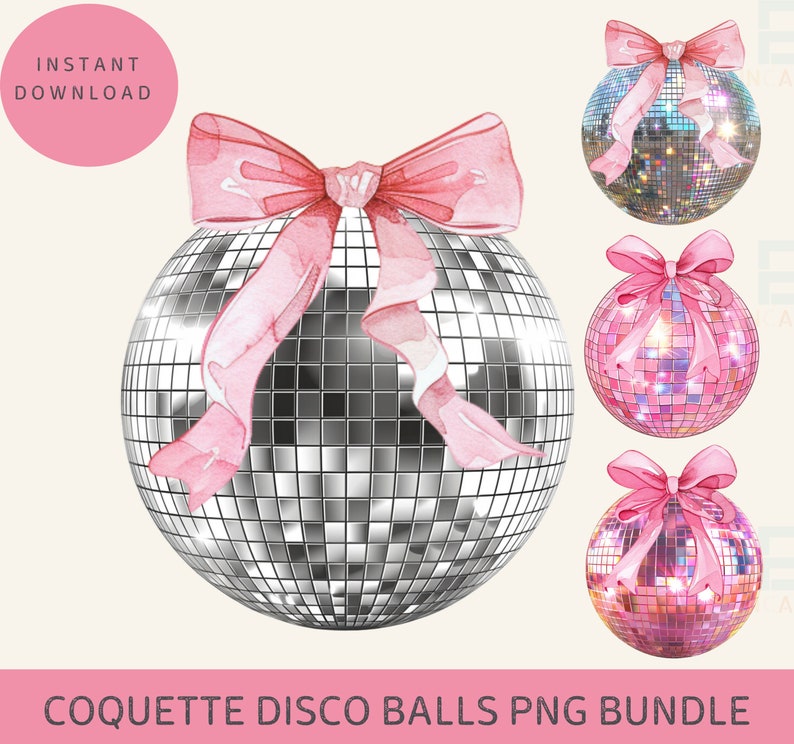 Discoball, Disco ball png, Pink coquette bow, Decor disco balls, Pink disco balls, Sublime designs, Rainbow balls, disco ball bachelorette, New year png Happy new year disco ball eras, groovy png, coquette bow png