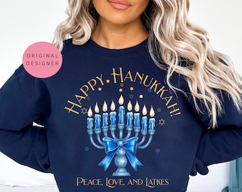 Happy Hanukkah png Hanukkah coquette Holiday bow png Menorah Jewish celebration Digital download Chanukah Hanukkah candlestick Christmas png