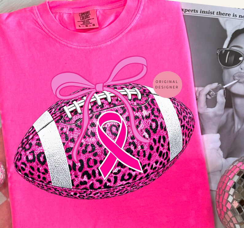 Breast cancer football png, Pink ribbon png, Leopard football png, Pink out sublimation design, October awareness png, Coquette fall png
Pink glitter football with leopard print, pink ribbon & coquette bow October breast cancer awareness shirts and sublimation.
breast cancer png, pink ribbon png, pink out png, tackle cancer png, leopard football png, football png, pink football png, cancer awareness png, pink October png, football mom png, preppy breast cancer, game day png, pink out football