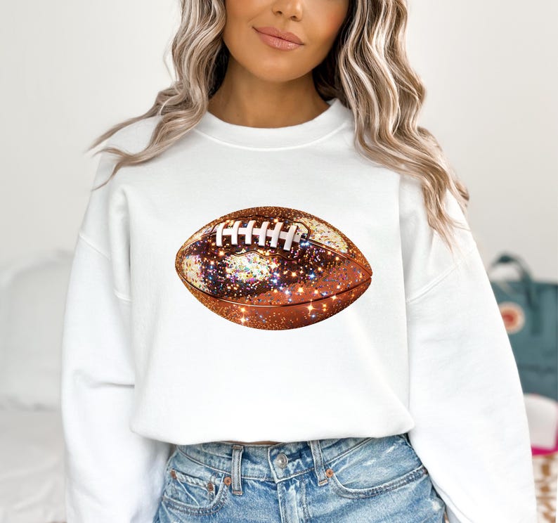 Football png, Glitter football,  Disco football, Game day Football, Football mama, Sports png, Football girly png, Football shirt, Fall png, Football mom svg, Football, Preppy png, Football season
