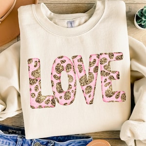 Valentine leopard Glitter valentine png Love png Western Valentine Trendy Faux sequin png Sparklecore Valentines png design Love sublimation