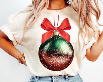 PNG de Navidad con purpurina Lazo coqueto Adorno con purpurina PNG Diseños navideños Navidad retro PNG Navidad femenina PNG Navidad vintage Fiesta