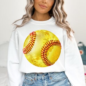 Disco softball png, Softball mom, Retro softball, Bling ball png, Sport sublimation, Glitter softball, Girls ball shirt png, Softball mom, Softball season, Softball player png, Softball football, Softball lover png, Softball ball png
