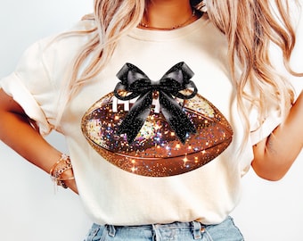 Futebol png Glitter Futebol Coquette arco Temporada de futebol Dia do jogo futebol Esportes png Mãe do futebol Torcida do futebol Preppy png Outono png