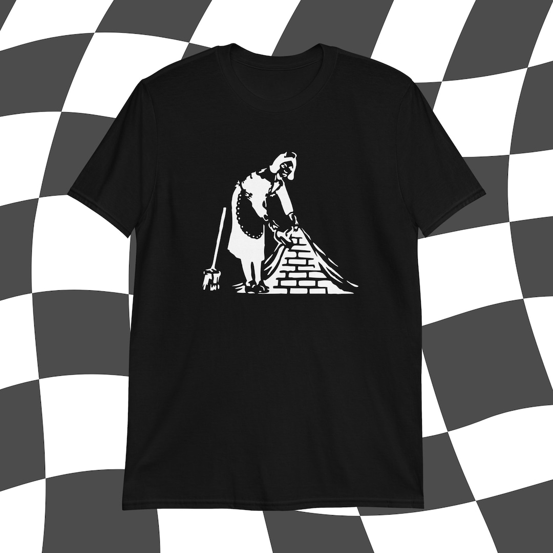 Bansky T-Shirt Pace Simbolo Uomo Street Art Graffiti Anti Guerra - Foto 2