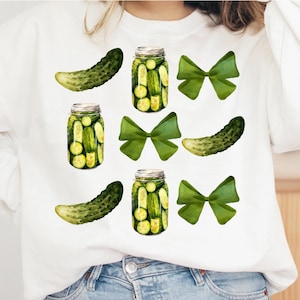 Pickle Coquette Png, Barattolo di sottaceti Coquette Png, Design maglietta trendy Pickle Coquette Png, Sottaceti Png, Fiocco verde Coquette Png, Barattolo di sottaceti Png