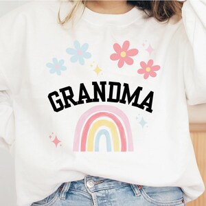Abuela Png, Diseño de camiseta de abuela, Regalo de abuela, Abuela arcoiris, Abuela floral Png, Regalo para futura abuela, Idea de regalo para abuela