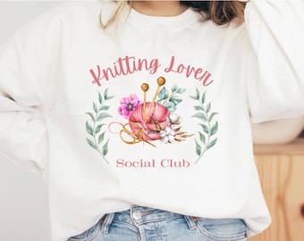 Social Club des amateurs de tricot png, Png des amateurs de tricot, Design de chemise tricot tendance, cadeau png pour les amateurs de tricot, Tricot Social Club png