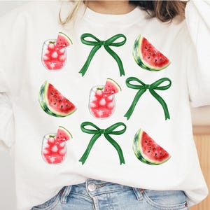 Watermelon Coquette Png, Watermelon Shirt Design Png, Trendy Watermelon Png, Cottage Core Aesthetic, Watermelon Png, Fruit Png