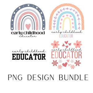 Frühkindliche Erzieher Bundle Png, Lehrer Png, Tageslehrer Png, Lehrer Geschenk, ECE Lehrer, Kindertagesstätten Lehrer Geschenk, trendiges Shirt Design