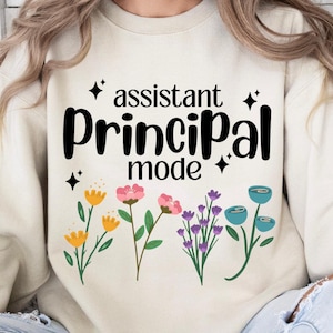 Assistant Principal Png, Assistant Principal Mode Shirt PNG Design, School Admin Shirt Png, Floral Assistant Principal Png, Powrót do szkoły