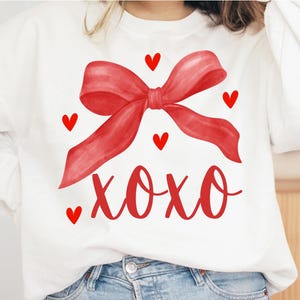 Xoxo San Valentino Png, Coquette Valentine's Day Card Png, Design maglietta alla moda per San Valentino, San Valentino Png, Xoxo Png