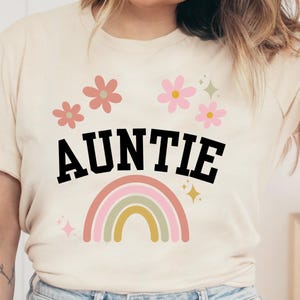 Tante Png, conception de chemise tante, cadeau tante, tante arc-en-ciel, floral tante Png, cadeau de conception de chemise tante préféré, idée cadeau tante