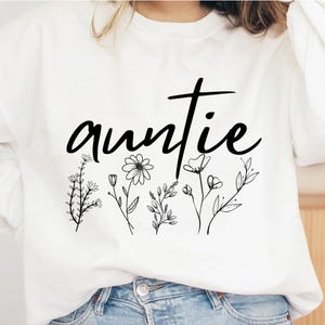 Tante Png, conception de chemise tante, cadeau tante, fleurs sauvages tante Png, floral tante Png, cadeau de conception de chemise tante préféré, idée cadeau tante