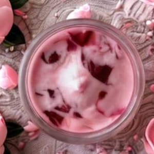 Japanese Cherry Blossom & Love Spell Scented Soy Candle - Peony, Rose Petals | Soft Pink Matter | Premium Birthday or Friend Gift