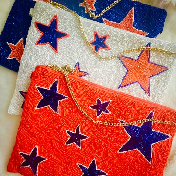 Houston Astros beaded Purse, Astros purse strap, gift idea, houston Astros accessories, beaded baseball purse, houston astros purse