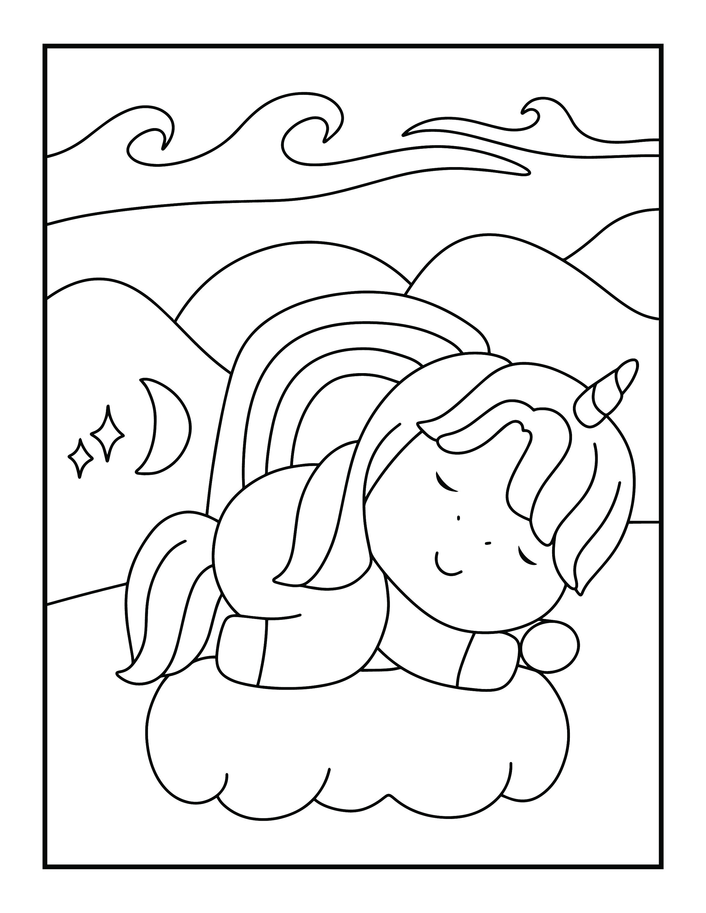 Unicorn Printable Coloring Pages Kids Coloring Pages 10 Designs Unicorn ...