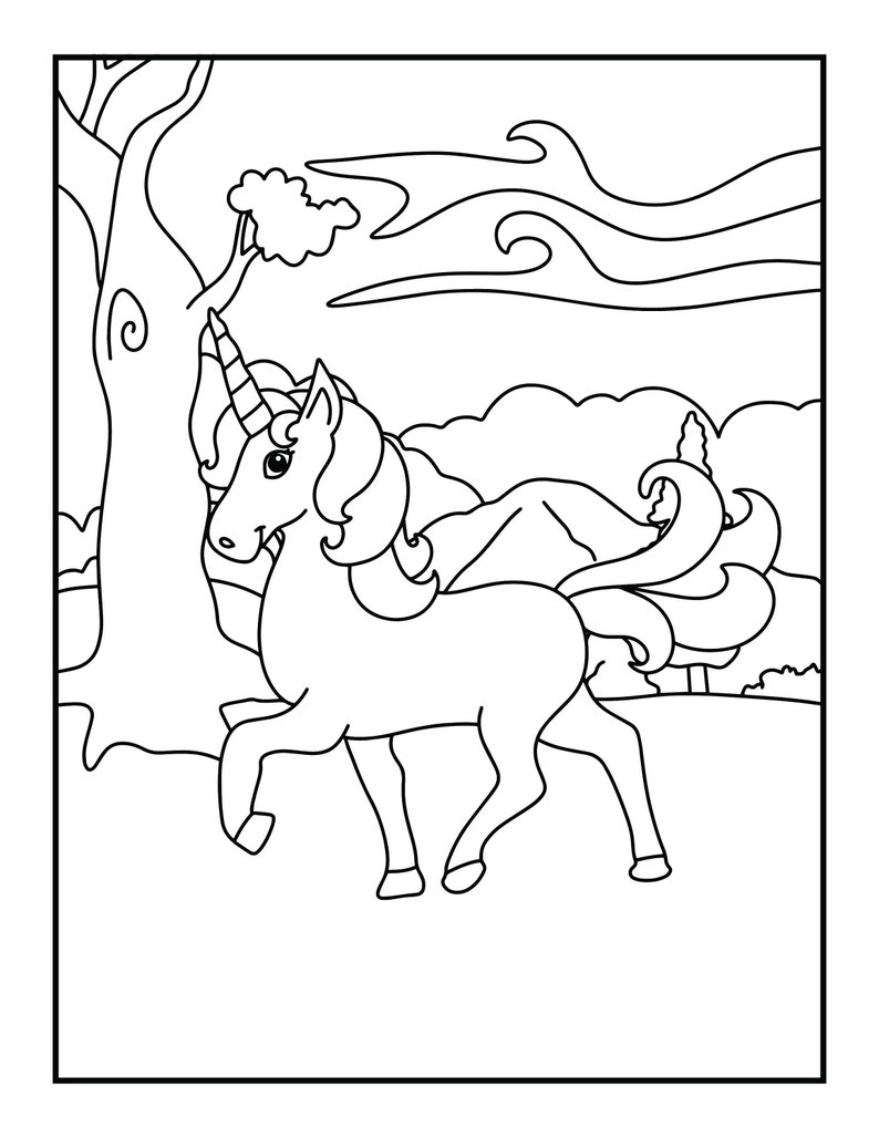 Unicorn Printable Coloring Pages | Kids Coloring Pages | 10 Designs ...