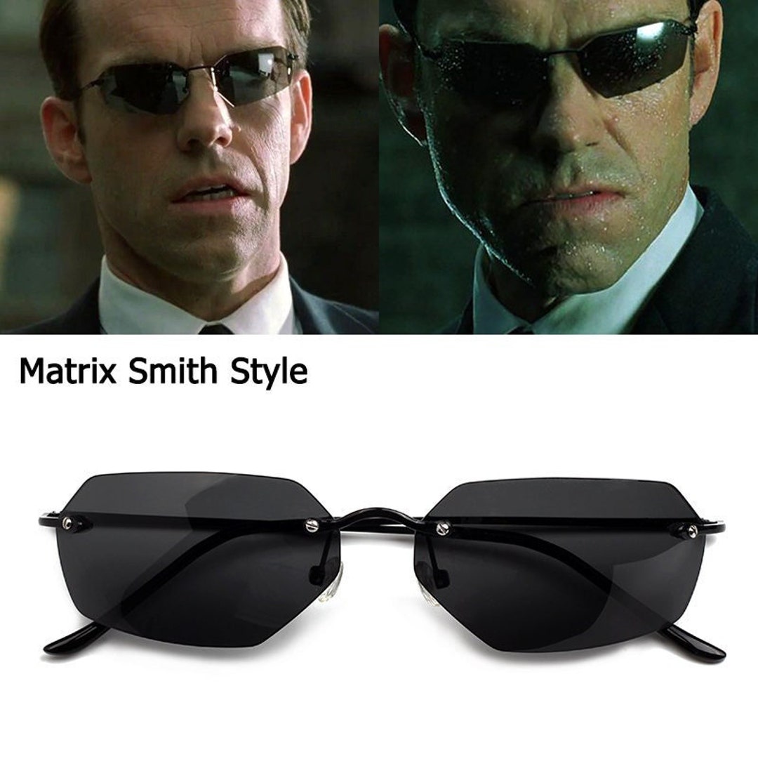 The Matrix Agent Smith Sunglasses Matrix Etsy Canada
