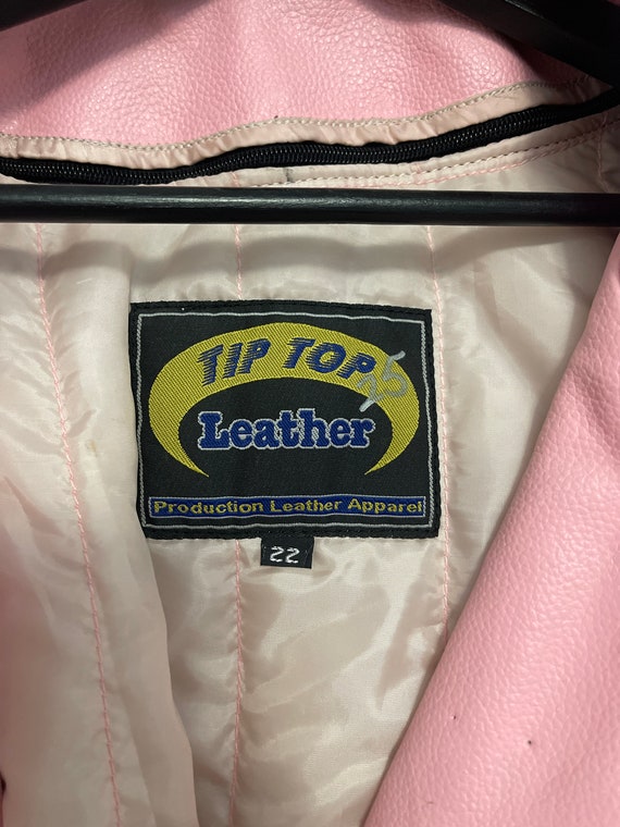 Vintage Tip Top Baby Pink Leather Moto Jacket Gem