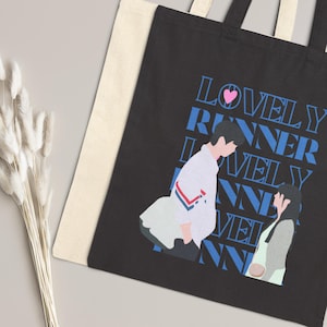 Lovely Runner Inspired Tote Bag, Cotton Canvas Tote Bag, Snack Bag, Gift for Her, Gift for Him, Kdrama Merch, Kdrama Lover Gift