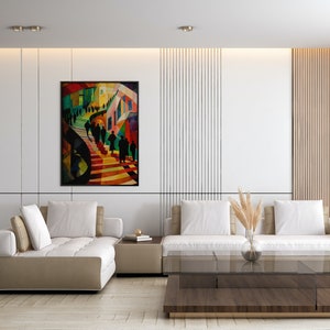 Art Deco of the abstract of street
