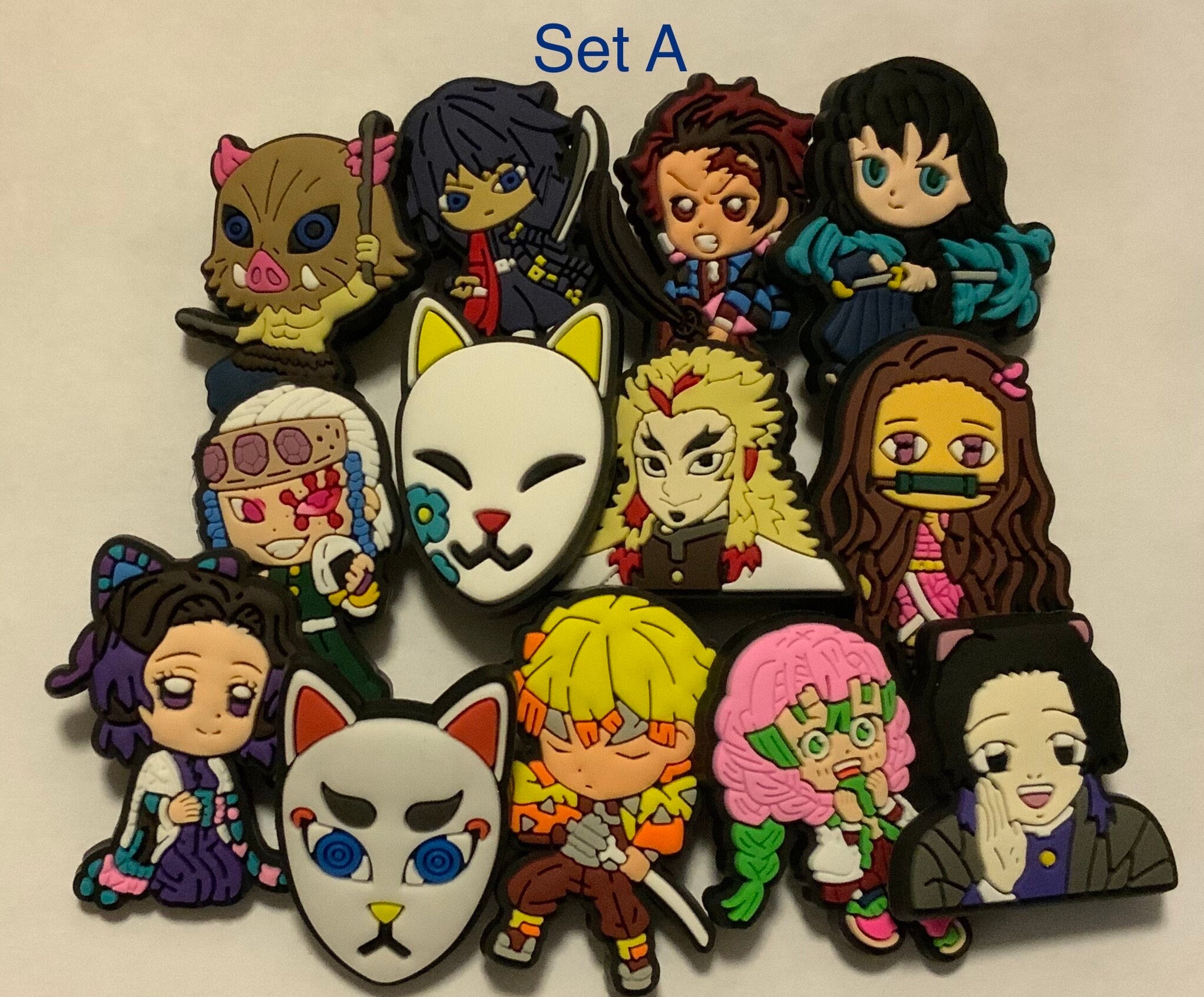 Demon Slayer Shoe Charms 13 Jibbitz Etsy