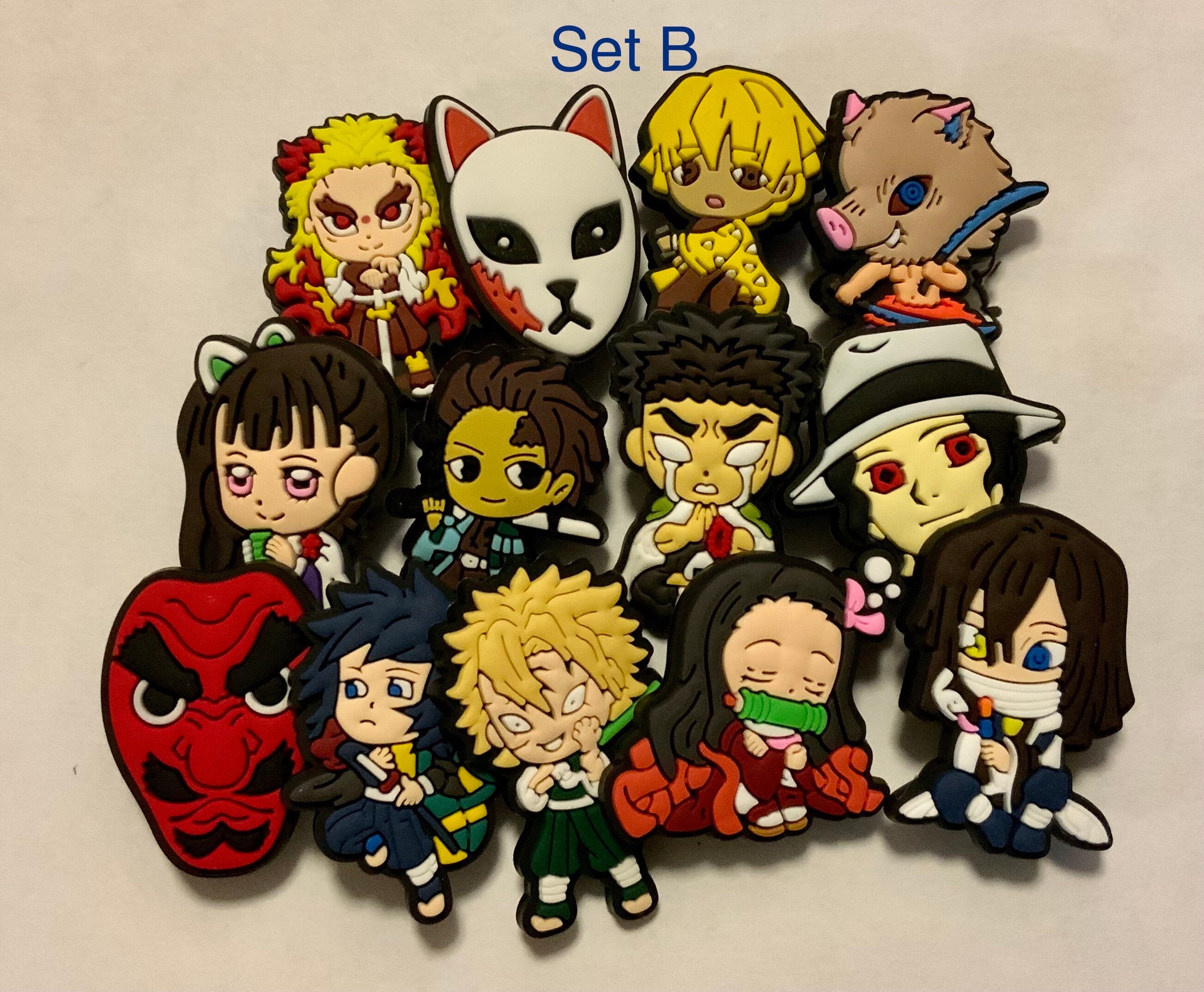 Demon Slayer Shoe Charms 13 Jibbitz Etsy
